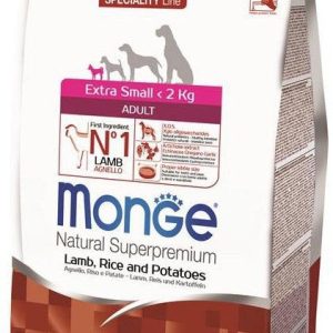 0000187 m11488 monge dry dog spec line extra small adult lamb rice potatoes 25 kg