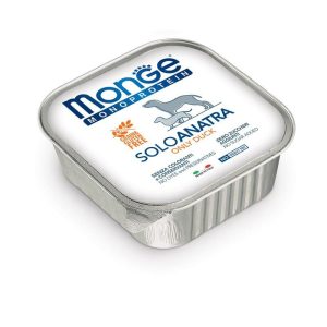 0000214 m14182 monge monoproteico solo wet dog pate 100 duck 150 g