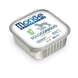 0000217 m14205 monge monoproteico solo wet dog pate 100 rabbit 150 g