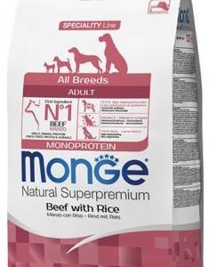 Monge Dry Dog Spec. Line suaugusiems visų veislių šunims su jautiena ir ryžiais 12kg