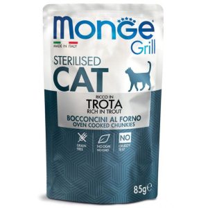 0001214 m13659 monge grill cat pouches sterilised trout 85 g 28