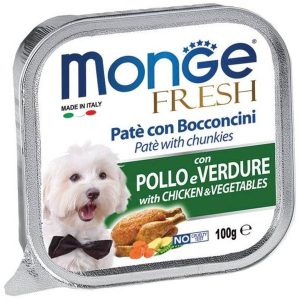 0001468 m13031 monge fresh wet dog alu pate chunkies chicken vegetables 100 g