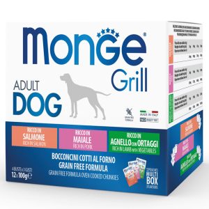 0004828 m17503 monge grill mix dog adult salmonporklamb 100gx12