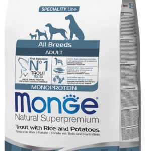 0005138 m11334 monge dry dog all br adult monoprotein trout rice and potatoes 25 kg