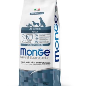 0005139 m11358 monge dry dog all br adult monoprotein trout ricepotatoes 12 kg