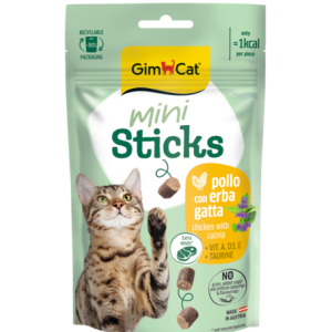 0005196 gimcat mini sticks chicken with catnip 50 g