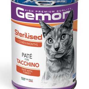 Gemon sterilized konservuotas paštetas suaugusioms katėms su kalakutiena 400g