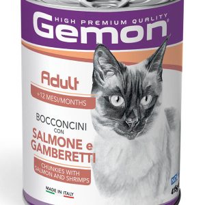 0005441 g00735 gemon wet cat chunkies adult salmon shrimps 415 g