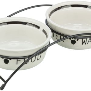 0005556 16 24643 trixie dubeneliu kompl keramika metal 2x26 l25 cm54x12x24 cm baltas juodas