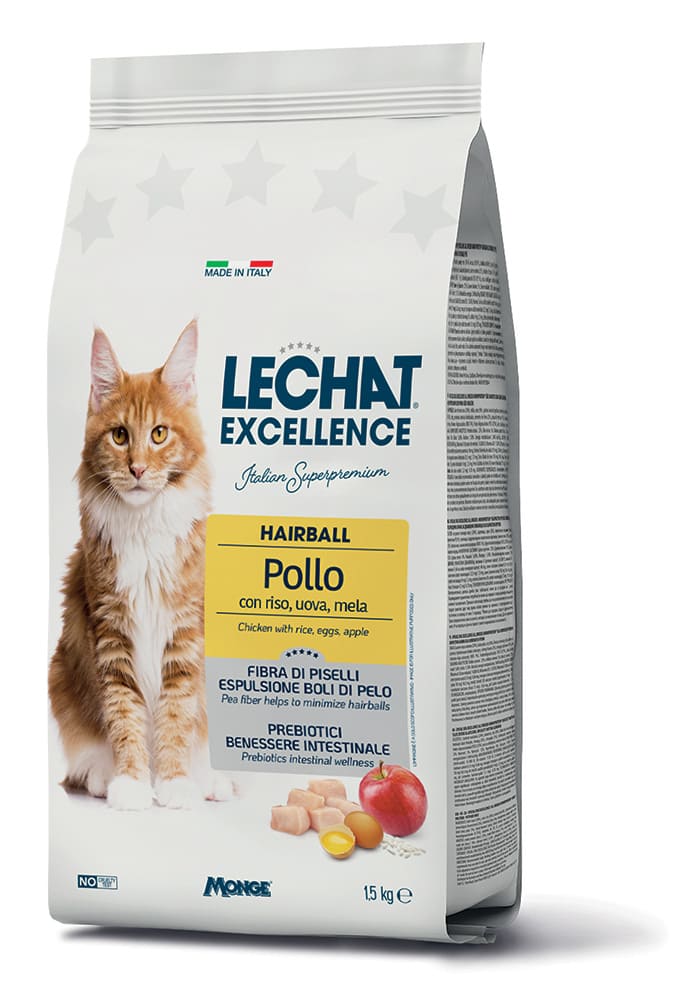 0005647 le60165 lechat exc hairball sausas pasaras katems su vistiena 15kg pak6