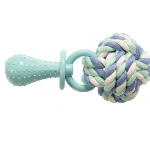 Gimdog Cotton Dent + Rope Ball W/Tpr 14cm ø 6,6cm žaislas šuniui