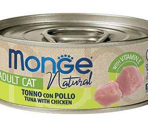 0005846 m07221 monge natural wet cat cans yellowfin tuna with chicken 80 g