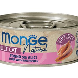 0005852 m07047 monge jelly wet cat yellowfin tuna with anchovies in jelly 80 g