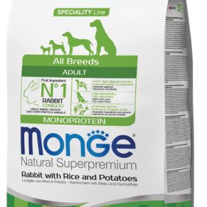 Monge Dry Dog Spec. Line suaugusiems visų veislių šunims su triušiena, ryžiais ir bulvės 12kg