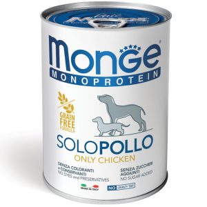0005902 m14212 monge monoproteico solo wet dog pate 100 chicken 400 g