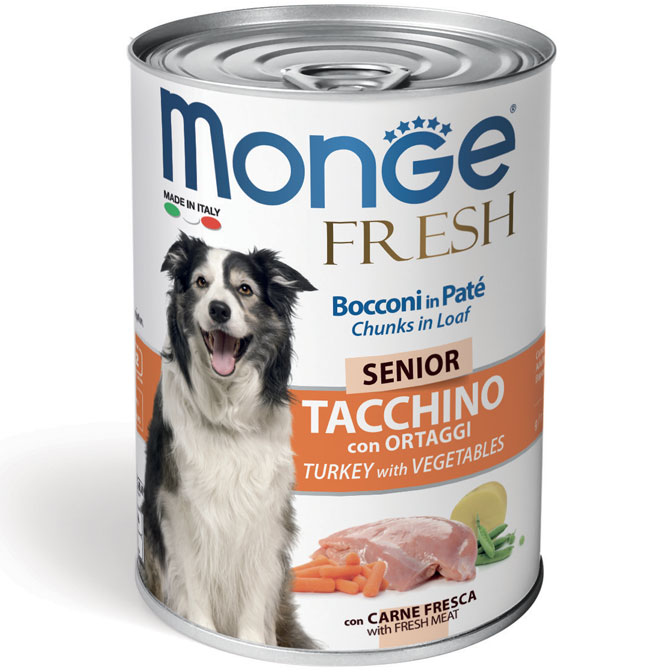 0005907 m14489 monge fresh wet senior dog cans pate chunkies turkeyvegetables 400 g