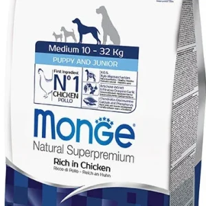 Monge medium puppy sausas pašaras (vištiena) 0,8kg