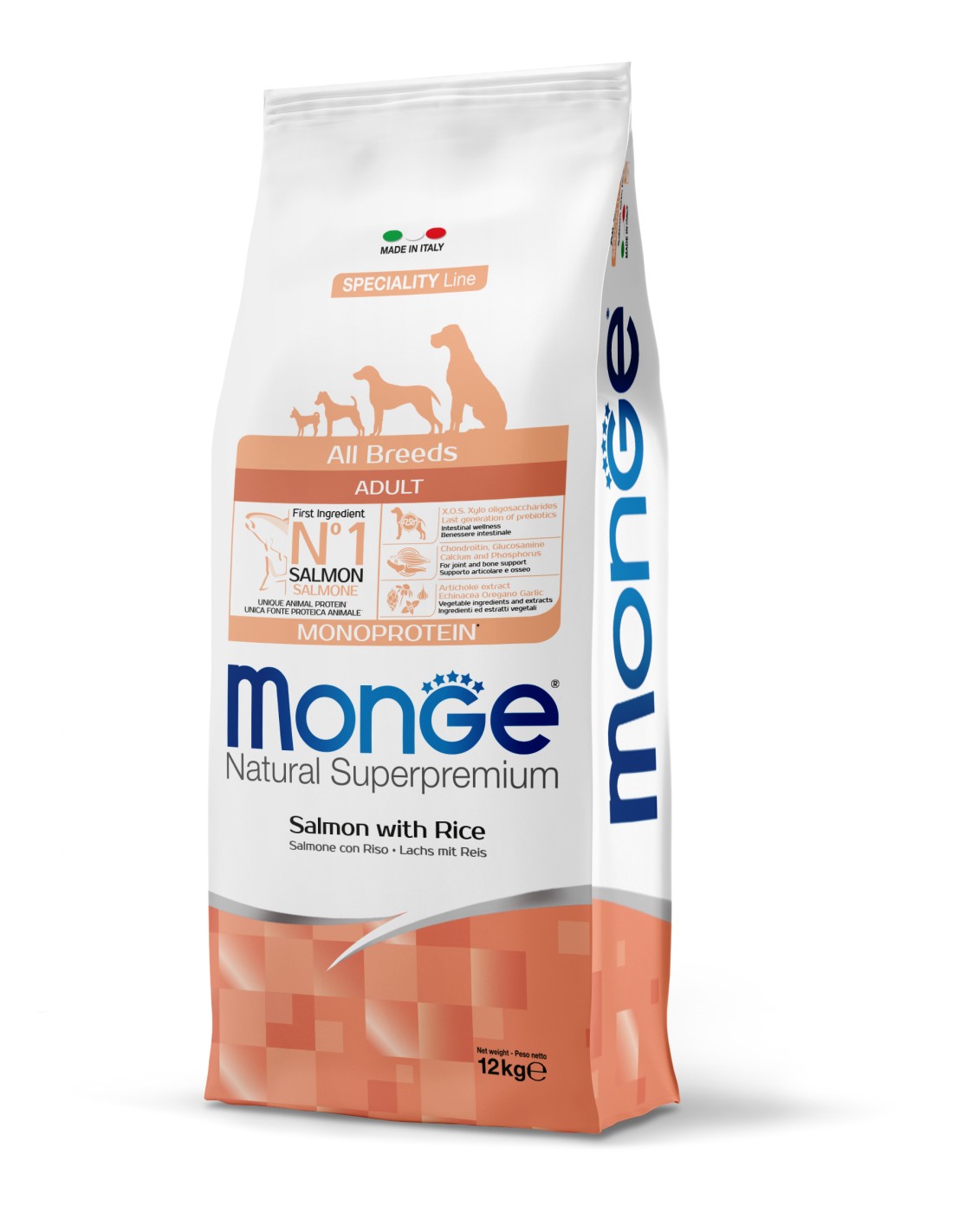 0005946 m11303 monge dry dog spec line all breeds adult salmon rice 12 kg