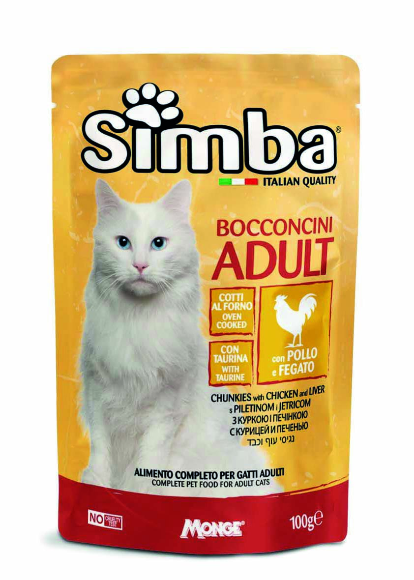 0006019 s09355 simba wet cat pouch chunkies chicken liver 100 g