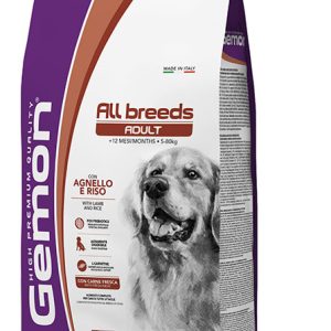 0006023 g86111 gemon dry dog all breeds adult lamb rice 3 kg