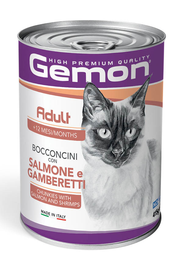 0005441 g00735 gemon wet cat chunkies adult salmon shrimps 415 g