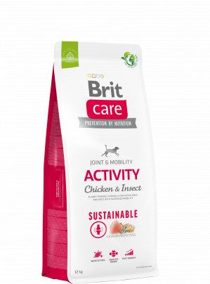 Brit Care Sustainable Activity Chicken&Insect sausas pašaras šunims su vištiena vabzdžiais 12 kg (galiojimas iki 2026.04.30)
