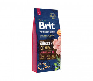 Brit Premium By Nature Junior L sausas pašaras šunims 3 kg