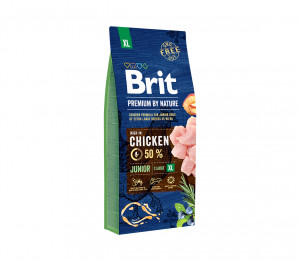 Brit Premium By Nature Junior XL sausas pašaras šunims 15 kg