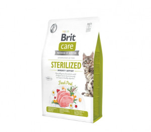 Brit Care Cat GF Sterilized Immunity Support sausas pašaras katėms 400 g