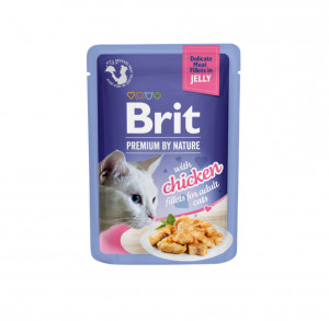 Brit Premium Cat Delicate konservuotas pašaras katėms maiš. Chicken in Jelly 85 g