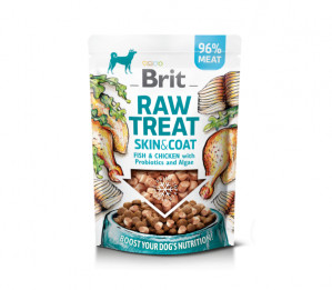Brit Dog Raw freeze-dried Skin&Coat Fish&Chicken skanėstai šunims 40g