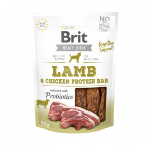 Brit Jerky Lamb Protein Bar skanėstas 80 g (galiojimas iki 2026.05.21)