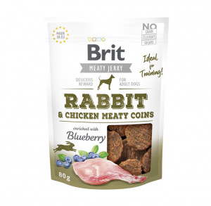 Brit Jerky Rabbit Meaty Coins skanėstas 80 g