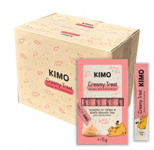 Kimo Cat Creamy Chicken Katsubuoshi tyrelės skanėstas katėms 60 g x 20 vnt.
