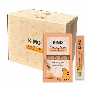 Kimo Cat Creamy Tuna Goat Milk tyrelės skanėstas katėms 60 g x 20 vnt.