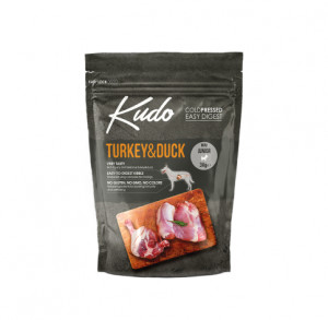 Kudo Turkey&Duck Mini Junior sausas pašaras mažų veislių šuniukams 3 kg