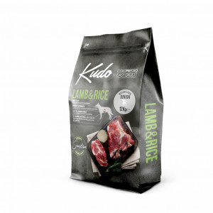 Kudo Lamb&Rice Medium Maxi Junior sausas pašaras jauniems šunims 12 kg