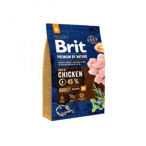 Brit Premium By Nature Adult M sausas pašaras šunims 3 kg