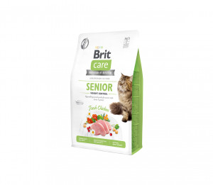 Brit Care Cat GF Senior Weight Control sausas pašaras katėms 2 kg