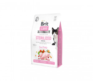 Brit Care Cat GF Sterilized Sensitive  sausas pašaras katėms 7 kg (galiojimas iki 2026.05.18)