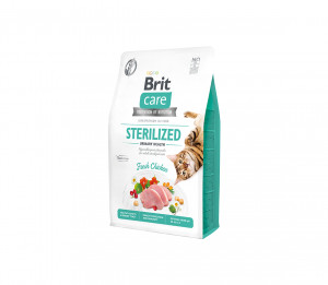 Brit Care Cat GF Sterilized Urinary Health sausas pašaras katėms 0,4 kg (galiojimas iki 2026.06.21)