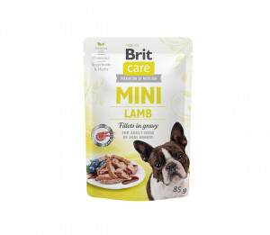 Brit Care Mini konservuotas pašaras šunims maiš. Lamb fillets in gravy 85 g