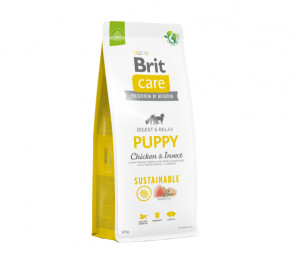 Brit Care Sustainable Puppy Chicken&Insect sausas pašaras šuniukams su vištiena ir vabzdžiais 12 kg