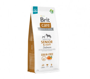 Brit Care Grain-free Senior&Light Salmon sausas pašaras vyresnio amžiaus šunims su lašiša 12 kg (galiojimas iki 2026.06.04)