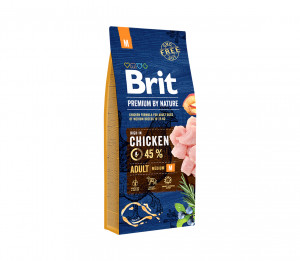 Brit Premium By Nature Adult M sausas pašaras šunims 15 kg