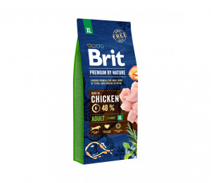 Brit Premium By Nature Adult XL sausas pašaras šunims 15 kg