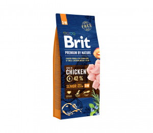 Brit Premium By Nature Senior S/M sausas pašaras šunims 15 kg