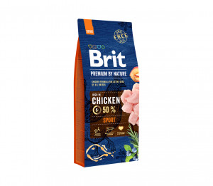 Brit Premium By Nature Sport sausas pašaras šunims 15 kg