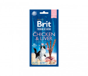 Brit Premium Cat skanėstas Chicken&Liver 3 vnt.