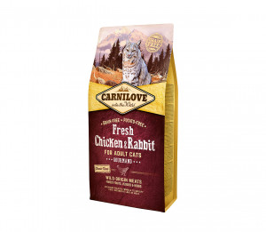 Carnilove Fresh Chicken&Rabbit Gourmand for Adult sausas pašaras katėms 0,4 kg